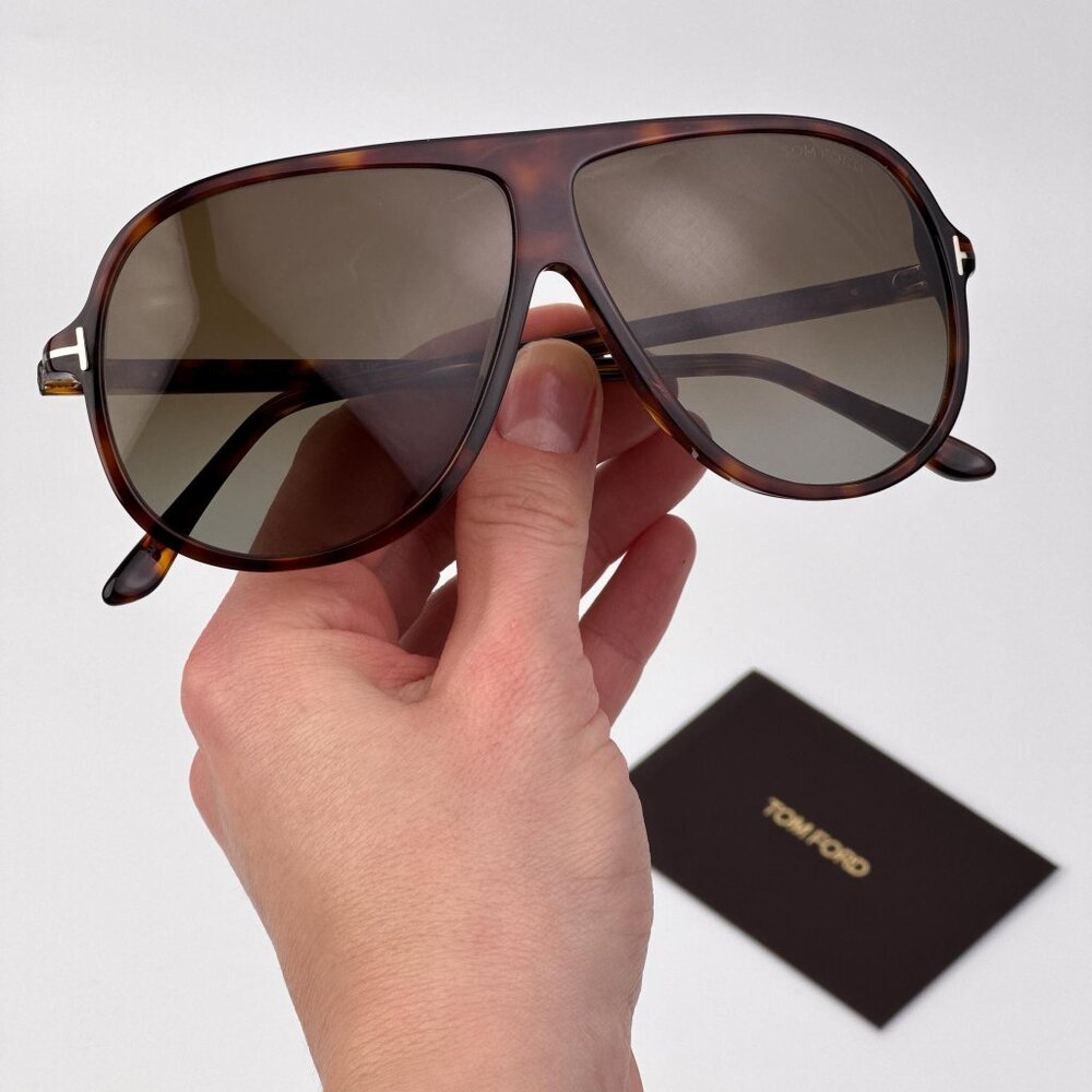 Tom Ford SPENCER-02 FT0998/S 56P Men’s Pilot Sunglasses Havana Brown Gradient